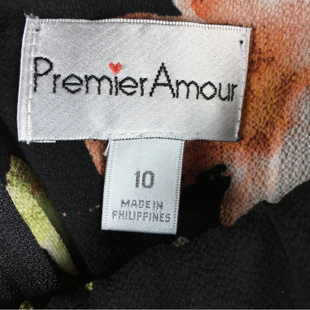 Premier Amour Floral Romper Crepe Ruffle Short Sleeve Off Shoulder Back Zip 10
